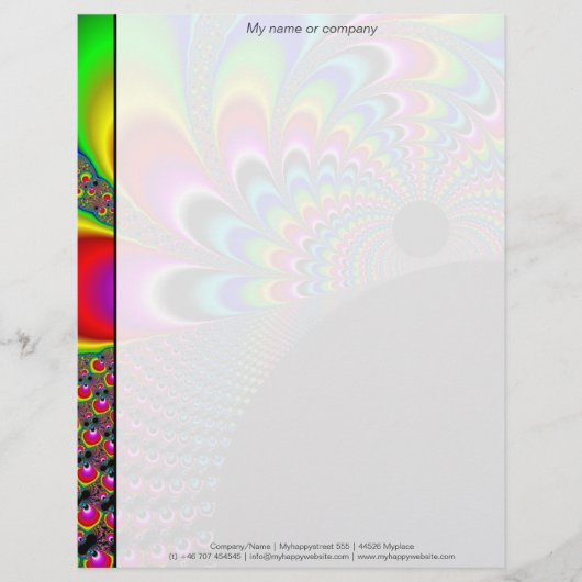 Fanyc - Mandelbrot Fraktal Art Briefbogen (Vorderseite)