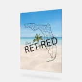 Fappiable Remüde Florida Map Beach und Palm Tree Acrylschild (Winkel)