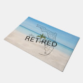 Fappiable Remüde Florida Tropical Beach & Palm Tre Fußmatte (Schrägansicht)