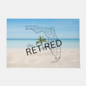 Fappiable Remüde Florida Tropical Beach & Palm Tre Fußmatte (Vorderseite)