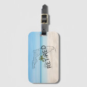 Fappiable Remüde Florida Tropical Beach & Palm Tre Gepäckanhänger (Vorderseite Vertikal)