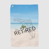 Fappiable Remüde Florida Tropical Beach & Palm Tre Golfhandtuch (Vorderseite)