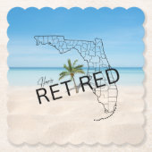 Fappiable Remüde Florida Tropical Beach & Palm Tre Untersetzer (Vorderseite)