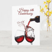 ***FAPPY 6. JAHRESTAG*** HUSBAND- ODER EHEFRAU-Kar Karte (Gelbe Blume)