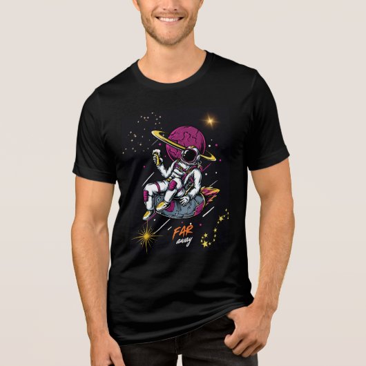 Far Away Space Tee – Astronaut Cosmic Adventure (Vorderseite)