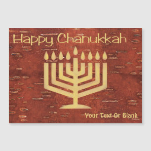 Far North Chanukkah - Inner Birch Bark Magneteinladung