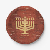 Far North Chanukkah - Inner Birch Bark Pappteller (Vorderseite)