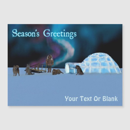 Far North Christmas - Die Grüße der Saison Magnetkarte (Vorderseite)