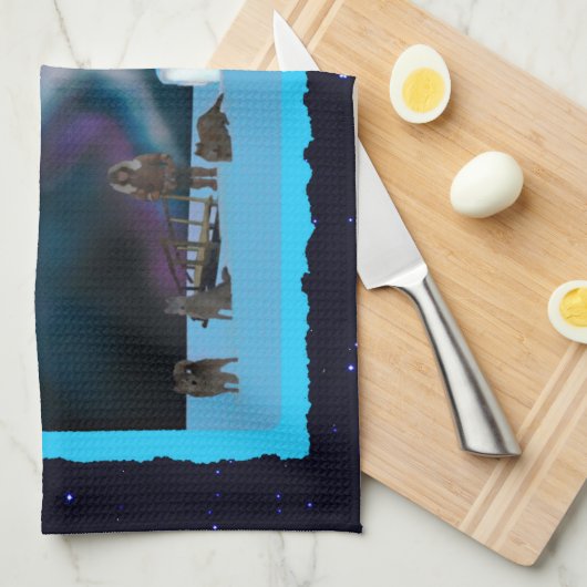 Far North Christmas Handtuch (Viertel Falte)