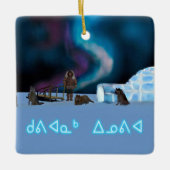 Far North Christmas Keramikornament (Vorderseite)