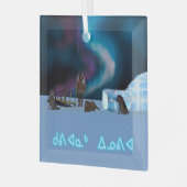 Far North Christmas Ornament Aus Glas (Vorderseite links)