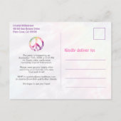 Far Out 50. Gefärbte Krawatte Virtual Birthday Par Einladungspostkarte (Rückseite)