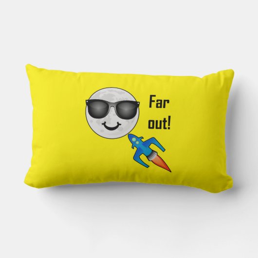 Far Out Design - Lumbalkissen 13" x 21" Lendenkissen (Rückseite)