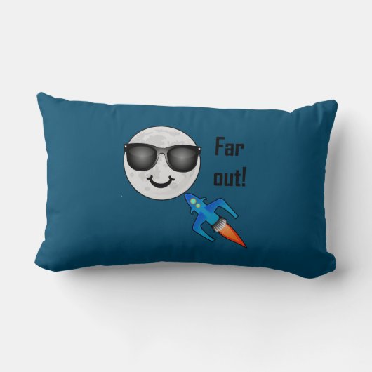 Far Out Design - Lumbalkissen 13" x 21" Lendenkissen (Rückseite)