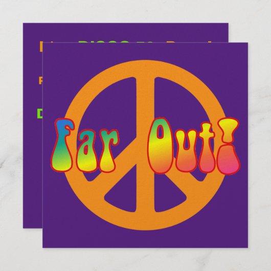 Far Out! Einladung (Vorne/Hinten)