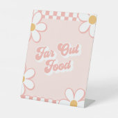 Far-out Food Groovy Baby Dusche Food Sign Sockelschild (Vorderseite)