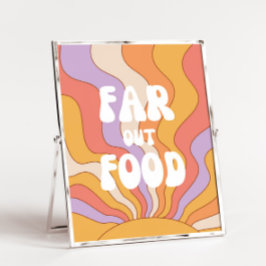 Far out Food Sign | Groovy Party Sign