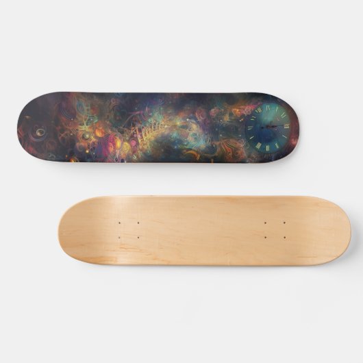 Far out Galaxy in Time Skate Board Skateboard (Horizontal)