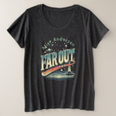Far Out Man Retro 60er Slogan Personalisiert Große Größe T-Shirt (Design vorne)