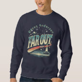 Far Out Man Retro 60er Slogan Personalisiert Sweatshirt (Vorderseite)