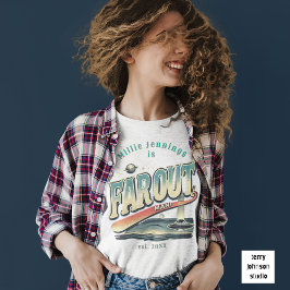 Far Out Man Retro 60er Slogan Personalisiert T-Shirt