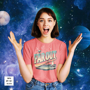 Far Out Man Retro 60er Slogan Personalisiert Tri-Blend Shirt