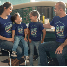 Far Out Man Retro 60er Slogan Personalisierte Fami T-Shirt