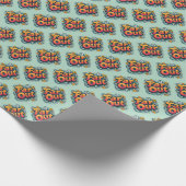 Far Out Retro 70er Psychedelic Groovy Hippie Geschenkpapier (Ecke)