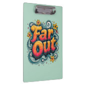 Far Out Retro 70er Psychedelic Groovy Hippie Klemmbrett (Rechts)