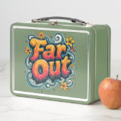 Far Out Retro 70er Psychedelic Groovy Hippie Metall Brotdose (Beispiel)