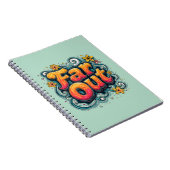 Far Out Retro 70er Psychedelic Groovy Hippie Notizblock (Rechte Seite)