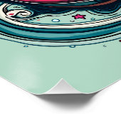 Far Out Retro 70er Psychedelic Groovy Hippie Poster (Ecke)