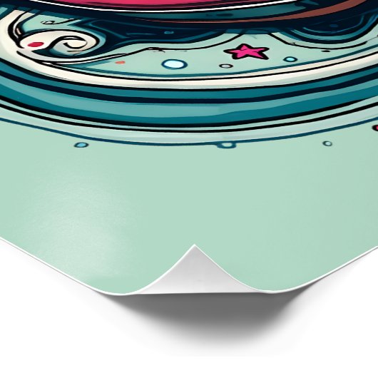 Far Out Retro 70er Psychedelic Groovy Hippie Poster (Ecke)