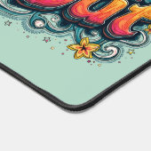 Far Out Retro 70er Psychedelic Groovy Hippie Schreibtischunterlage (Ecke)