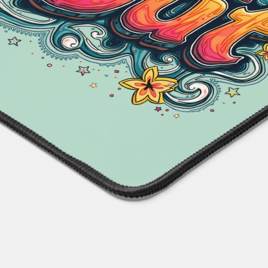 Far Out Retro 70er Psychedelic Groovy Hippie Schreibtischunterlage (Ecke)