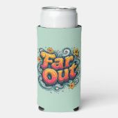 Far Out Retro 70er Psychedelic Groovy Hippie Selters Dosenkühler (Seltzer Vorderseite)