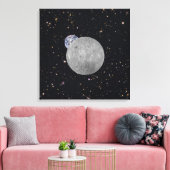 Far Side of the Moon Earth Starry Sky Leinwanddruck (Insitu (Wohnzimmer))