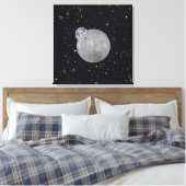 Far Side of the Moon Earth Starry Sky Leinwanddruck (Insitu (Schlafzimmer))