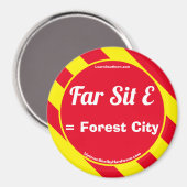 Far Sit E Red/Gelb Magnet (Vorderseite/Rückseite)