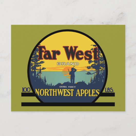 Far West Apples Postkarte (Vorderseite)