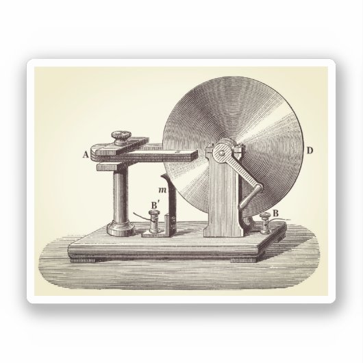 Faraday-Scheibengenerator Aufkleber (Vorderseite)