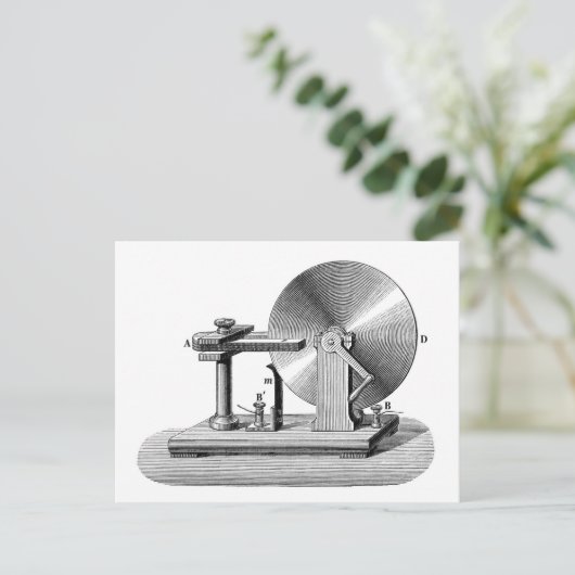 Faraday-Scheibengenerator Postkarte (Stehend Vorderseite)