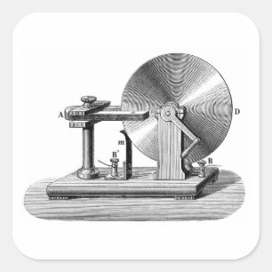 Faraday-Scheibengenerator Quadratischer Aufkleber