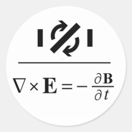 Faradays Gesetz Runder Aufkleber