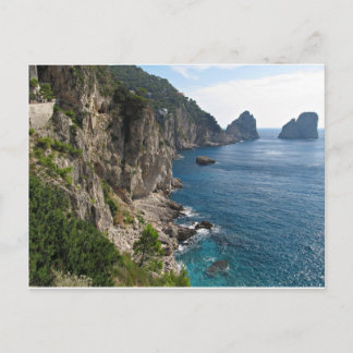 Faraglioni Felsformation auf Insel Capri Postkarte