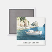 Faraglioni Rocks Capri Italien Wassersportaktivitä Magnet (Vorderseite/Rückseite)