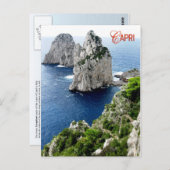 Faraglioni stacks, Capri, Italien Postkarte (Vorne/Hinten)