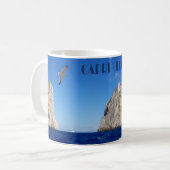 Faraglioni-Stapel, Insel Capri - Neapel - Italien Kaffeetasse (Vorderseite Links)