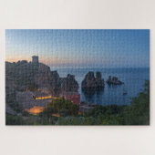 Faraglioni und Tonnara in Scopello in Sizilien Puzzle (Horizontal)