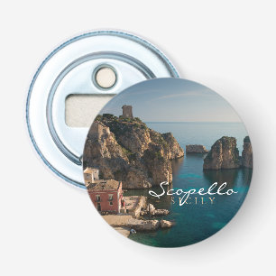 Faraglioni und Tonnara in Scopello, Sizilien Flaschenöffner